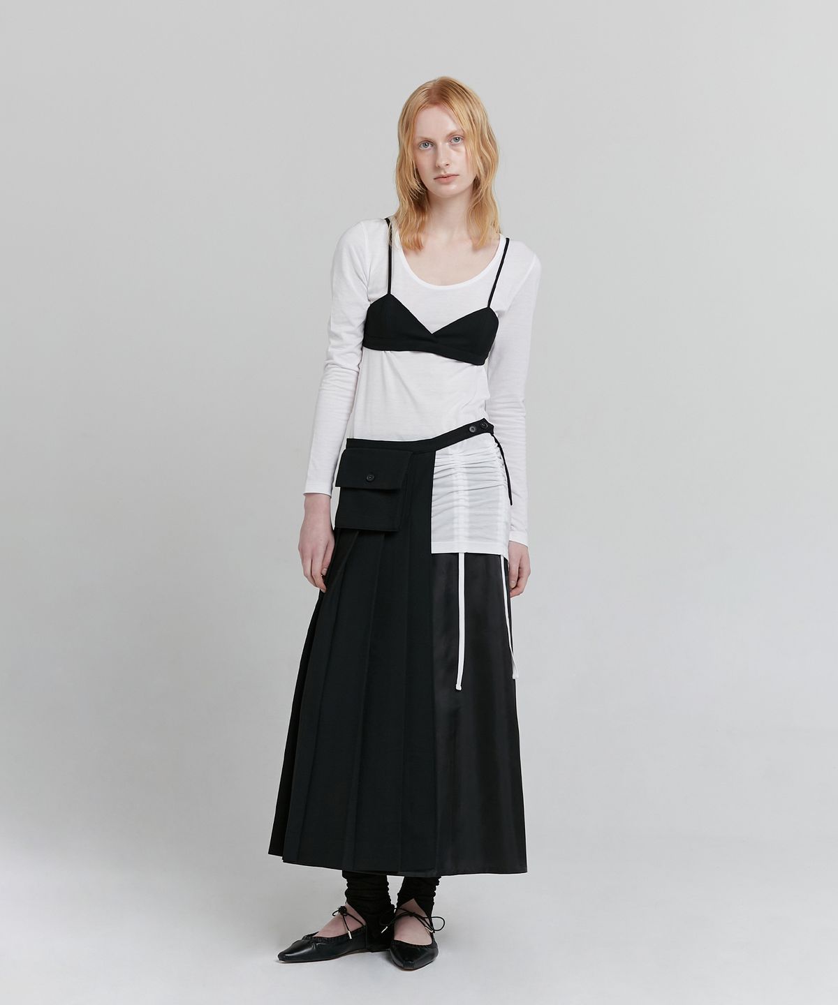 로우타이드(LOW TIDE) HEM STRING T-SHIRT [WHITE]