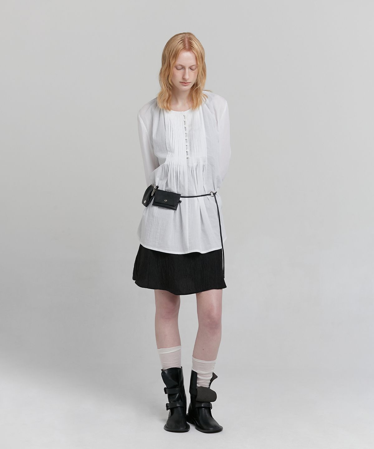 로우타이드(LOW TIDE) PINTUCK BLOUSE [WHITE]