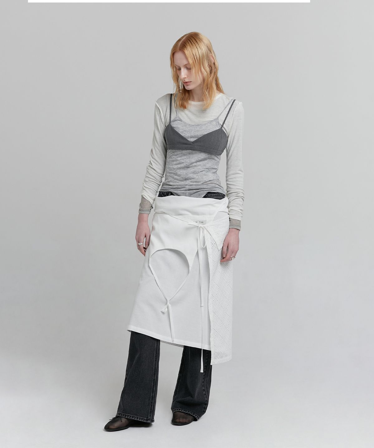 로우타이드(LOW TIDE) BUSTIER BRA TOP [GREY]