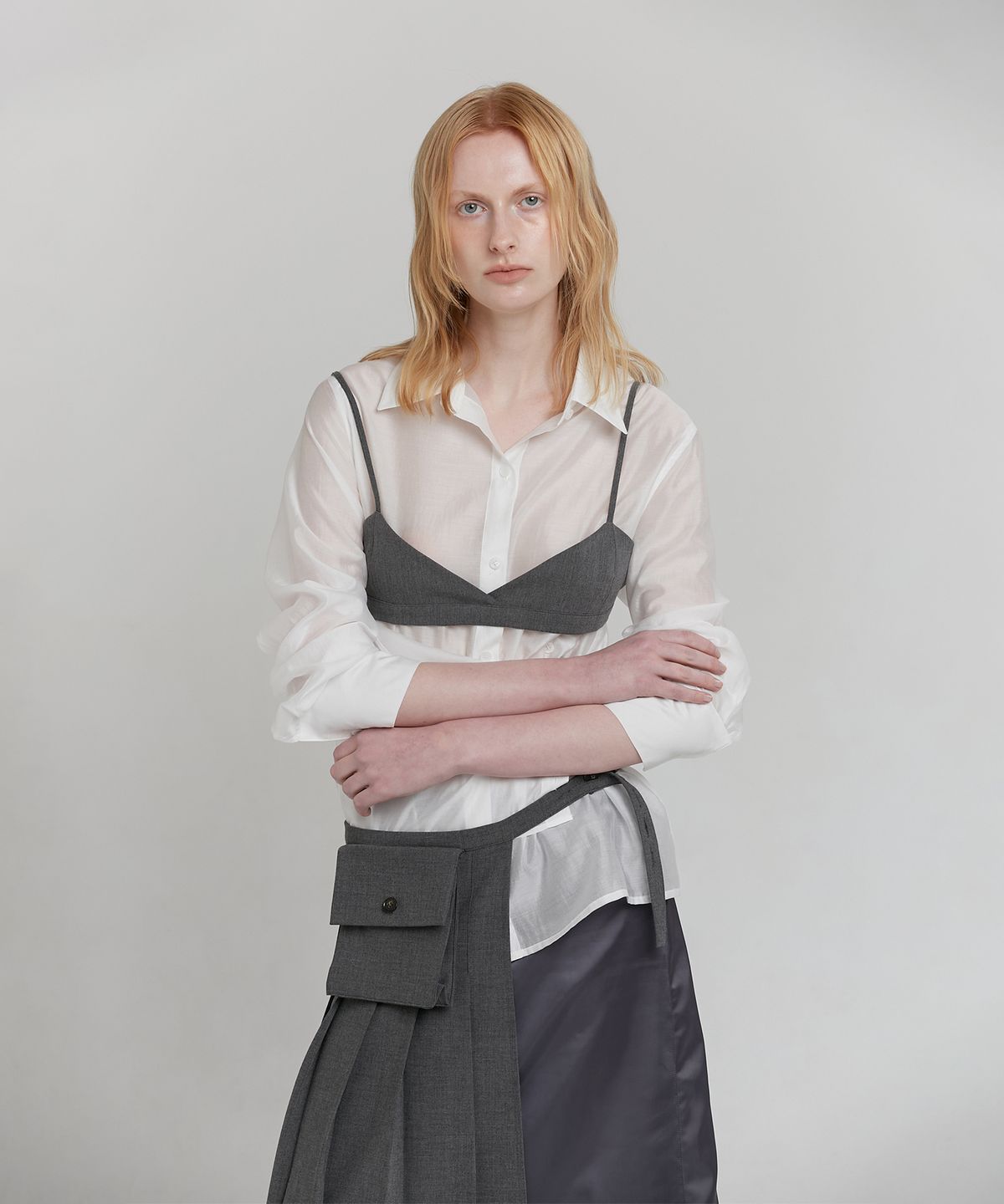 로우타이드(LOW TIDE) BUSTIER BRA TOP [GREY]
