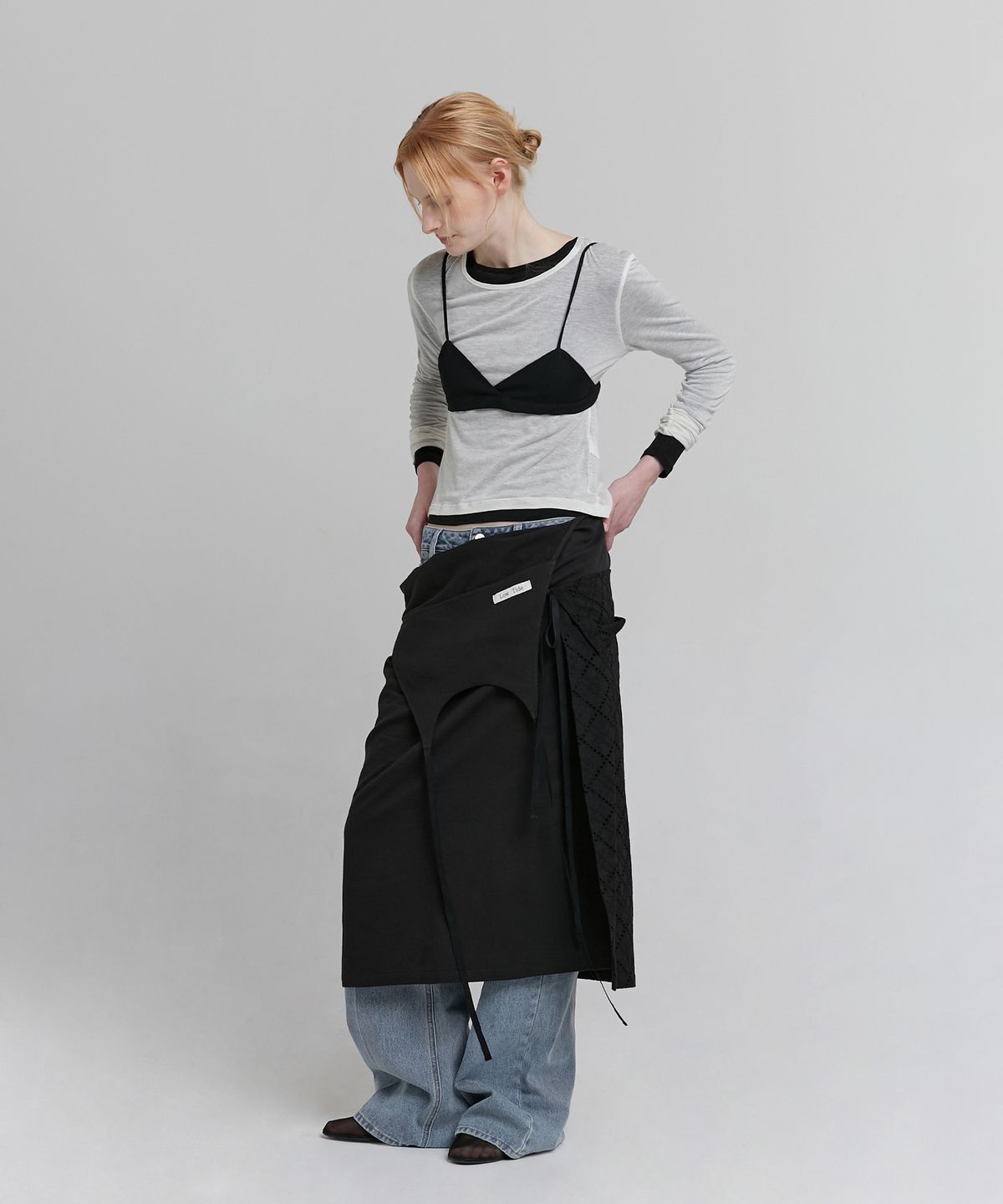 로우타이드(LOW TIDE) BUSTIER BRA TOP [BLACK]