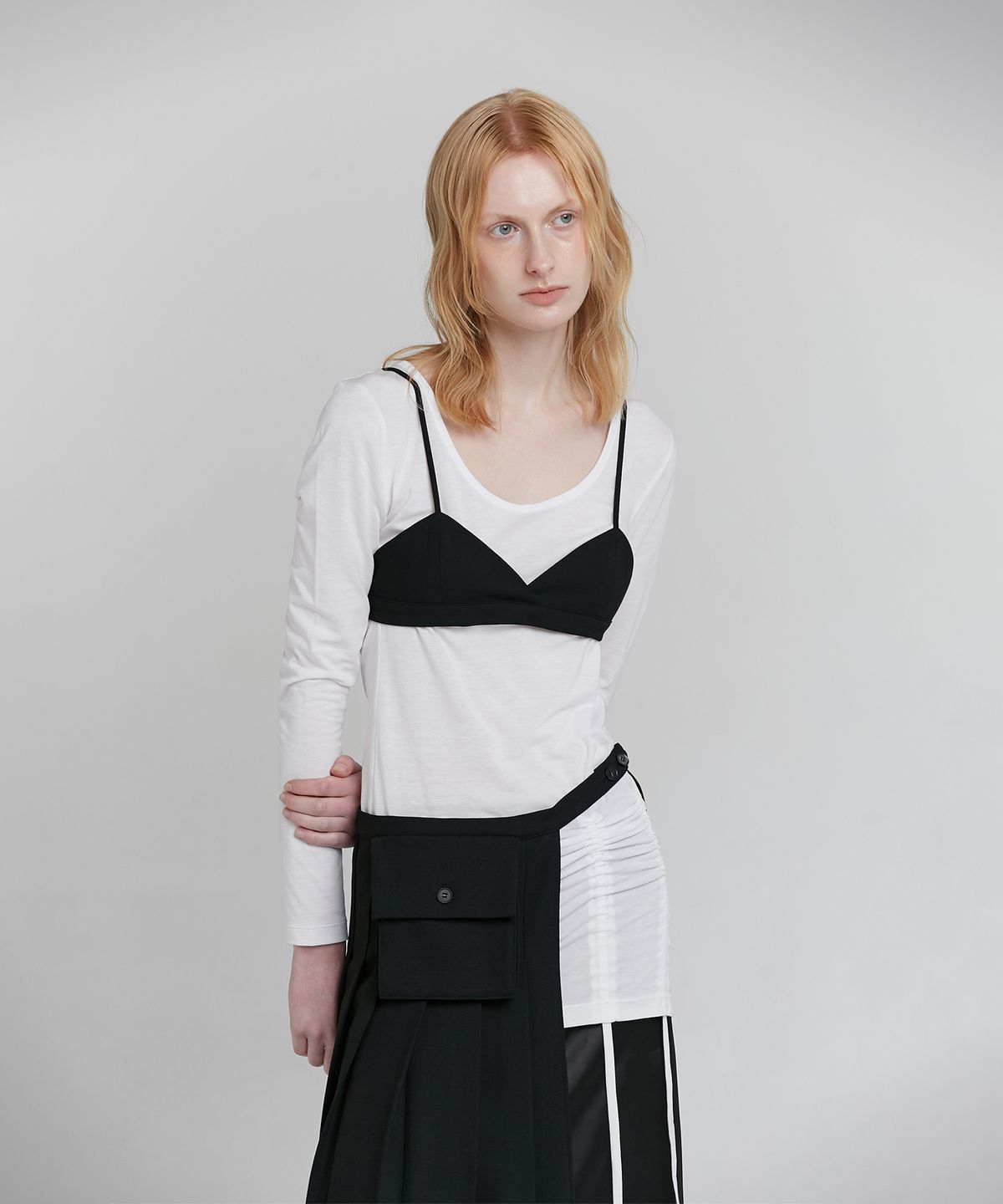 로우타이드(LOW TIDE) BUSTIER BRA TOP [BLACK]