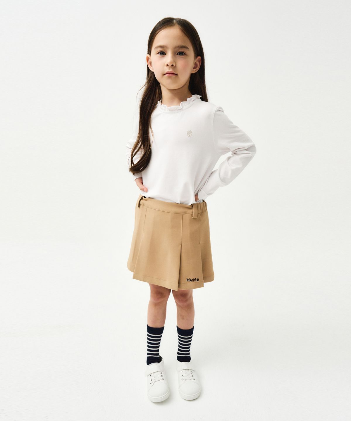 마리떼 키즈(MARITHÉ KIDS) ENFANT W MARITHE LOGO TWILL SKIRT beige