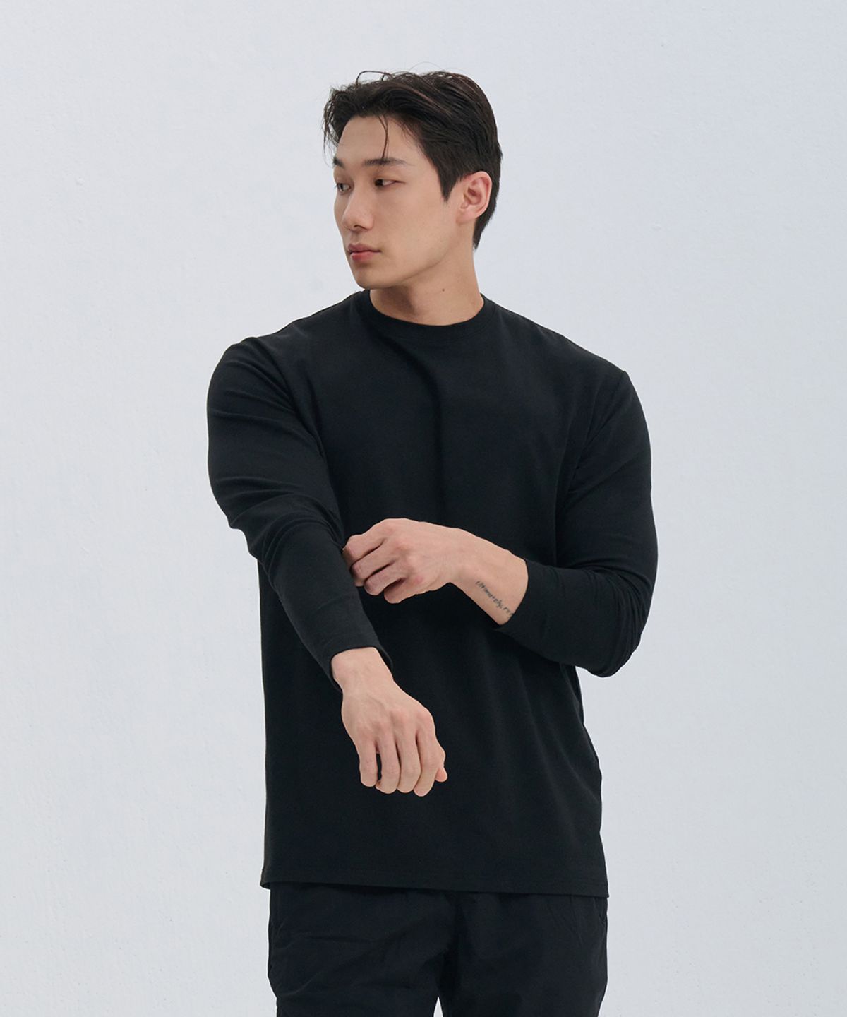 나인제트(NINEZ) [2PACK] 시그니처 헤비메쉬 머슬핏 긴팔 티셔츠 (2color)