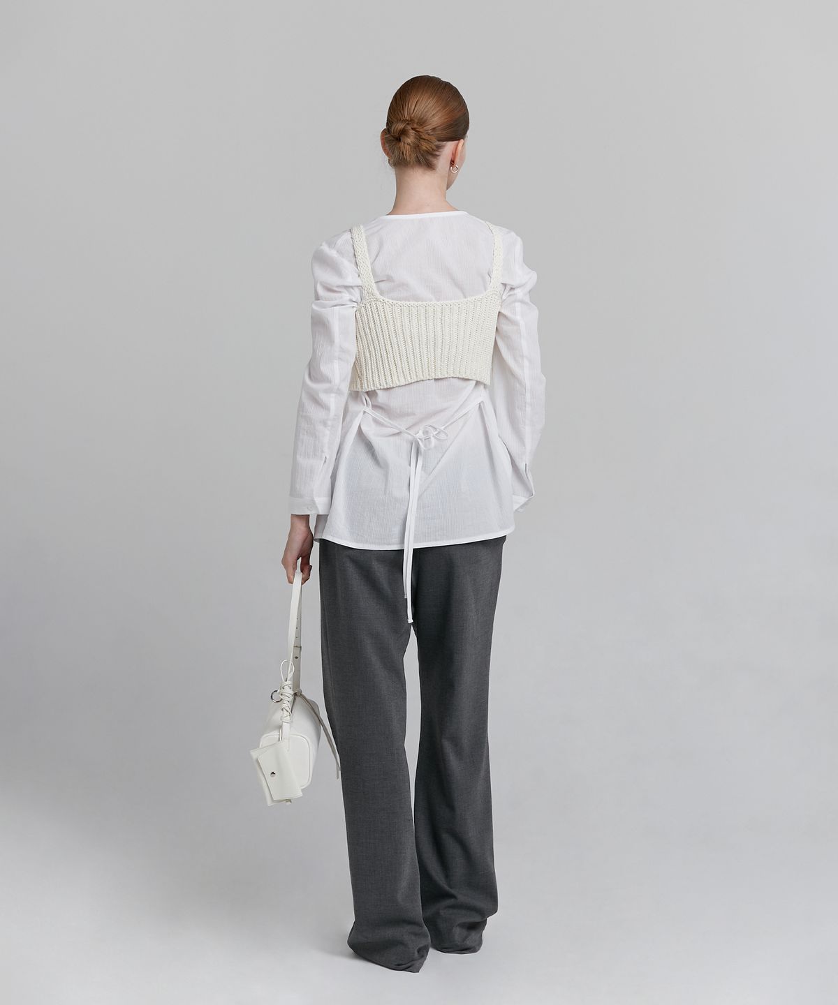 로우타이드(LOW TIDE) BOLD KNIT BUTTON BUSTIER [IVORY]
