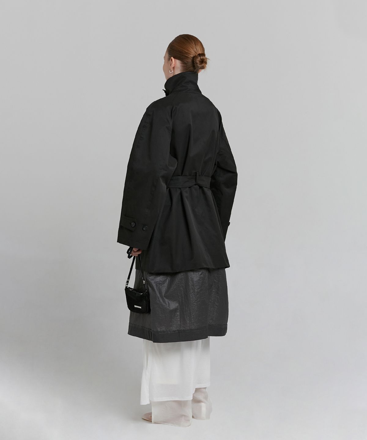 로우타이드(LOW TIDE) LAYERED TRENCH COAT [BLACK]