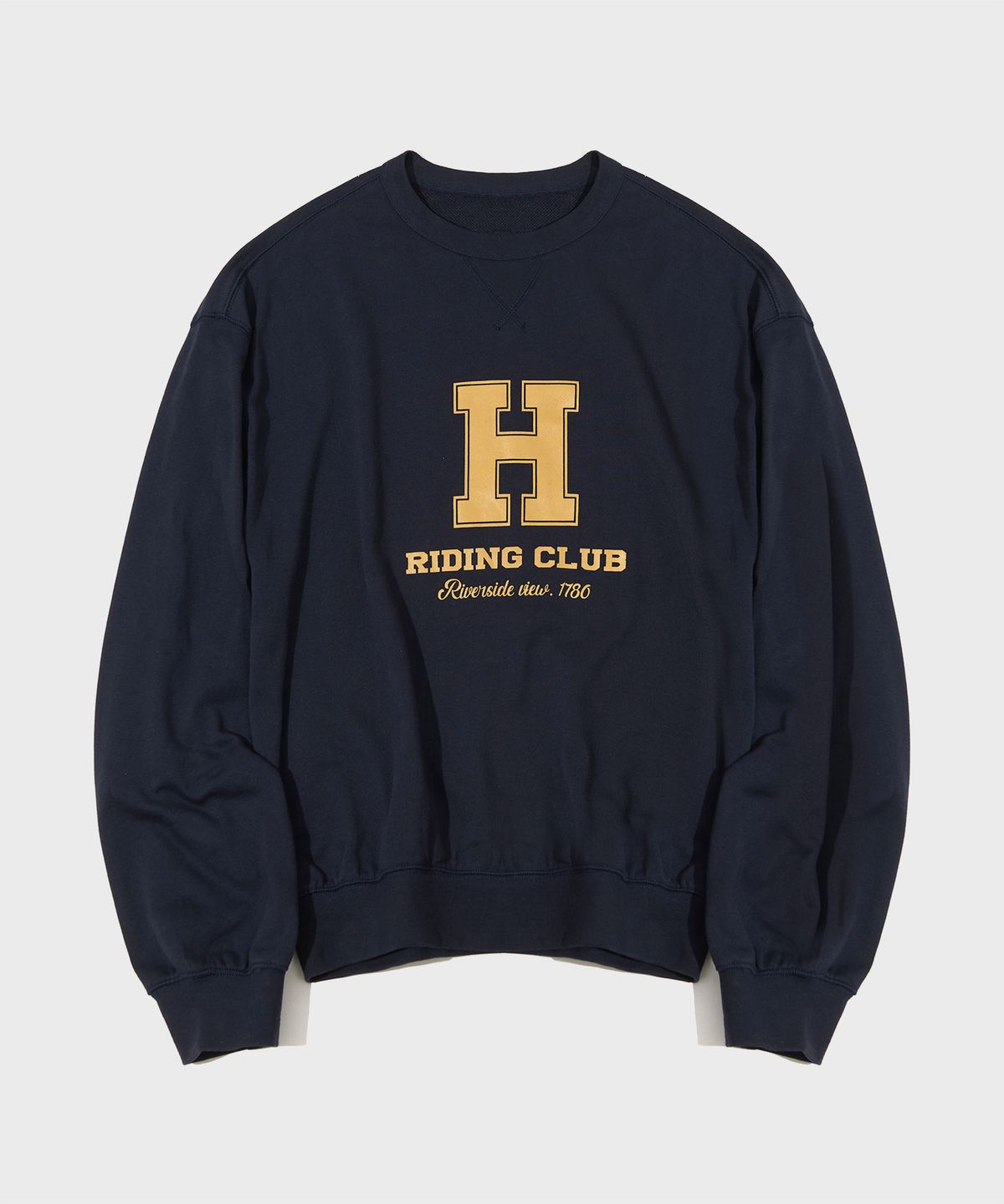 세컨모놀로그(SECONDMONO) 홀스 라이딩 클럽 맨투맨 [NAVY]_SETS043NAVY