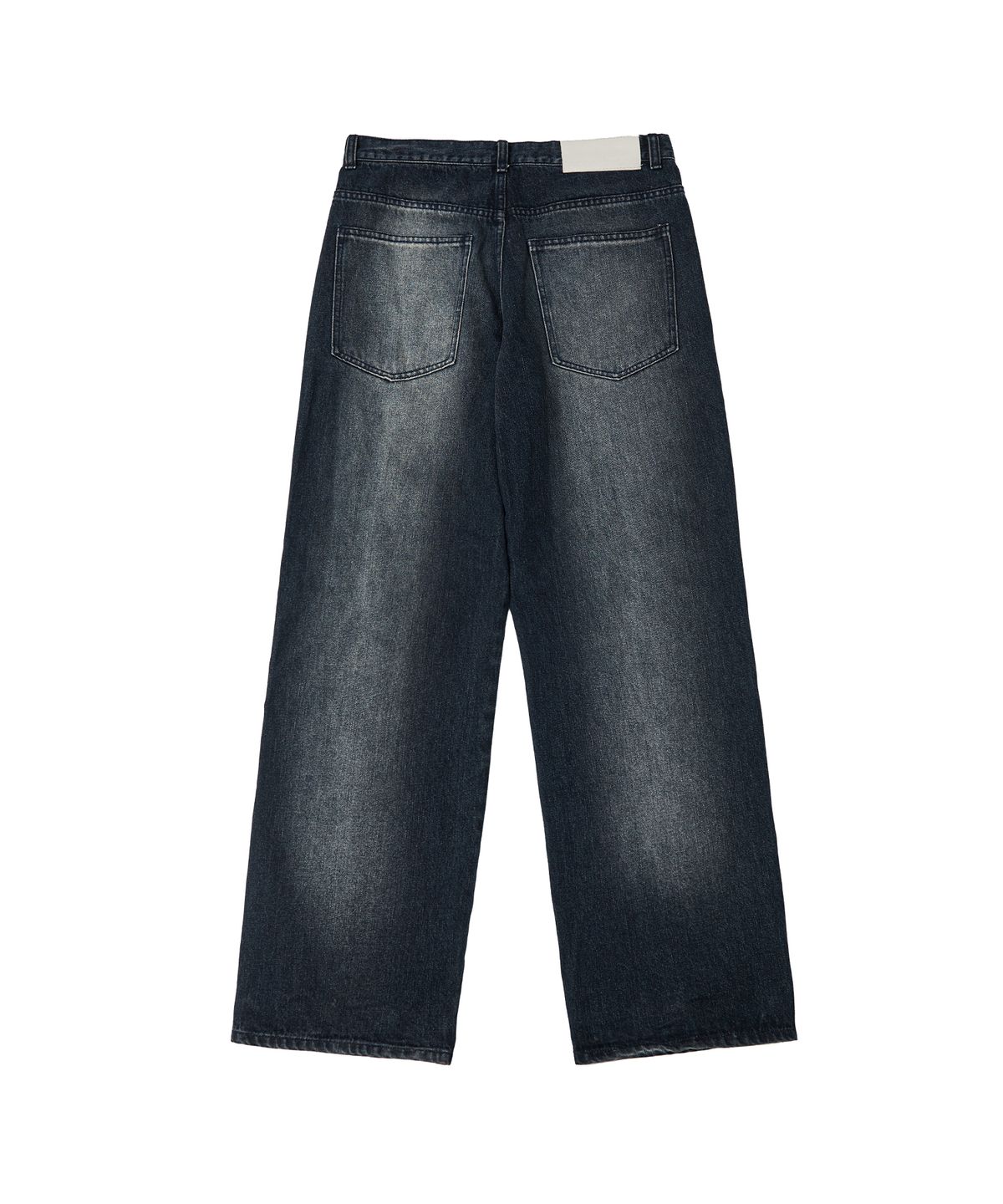 세컨모놀로그(SECONDMONO) 3 Stitched Wide Washed Denim Pants [DBLUE]_SEPT056DBLUE