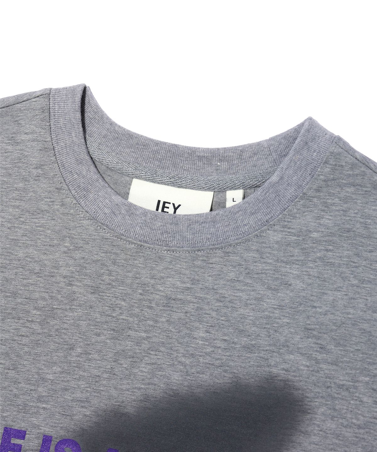 이에이(IEY) PEACE WHALE LONG SLEEVE Melange Grey
