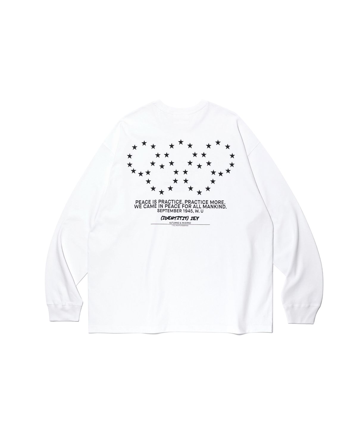 이에이(IEY) OLYMPICS STAR LONG SLEEVE T-SHIRT White