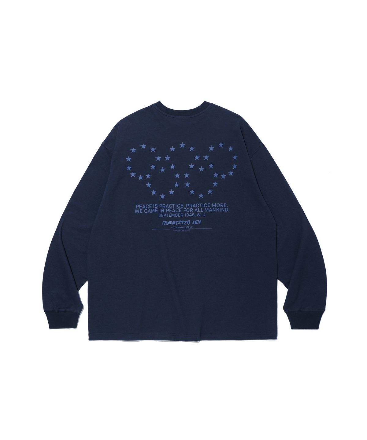 이에이(IEY) OLYMPICS STAR LONG SLEEVE T-SHIRT Navy
