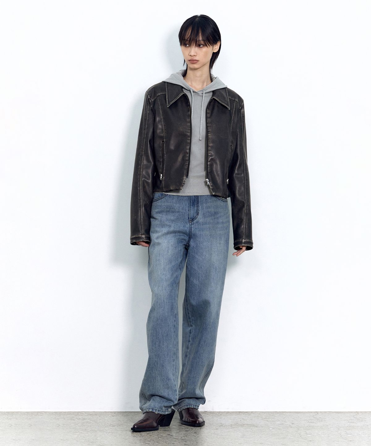 인사일런스 우먼(INSILENCE WOMEN) 빈티지 레귤러 데님 LIGHT BLUE
