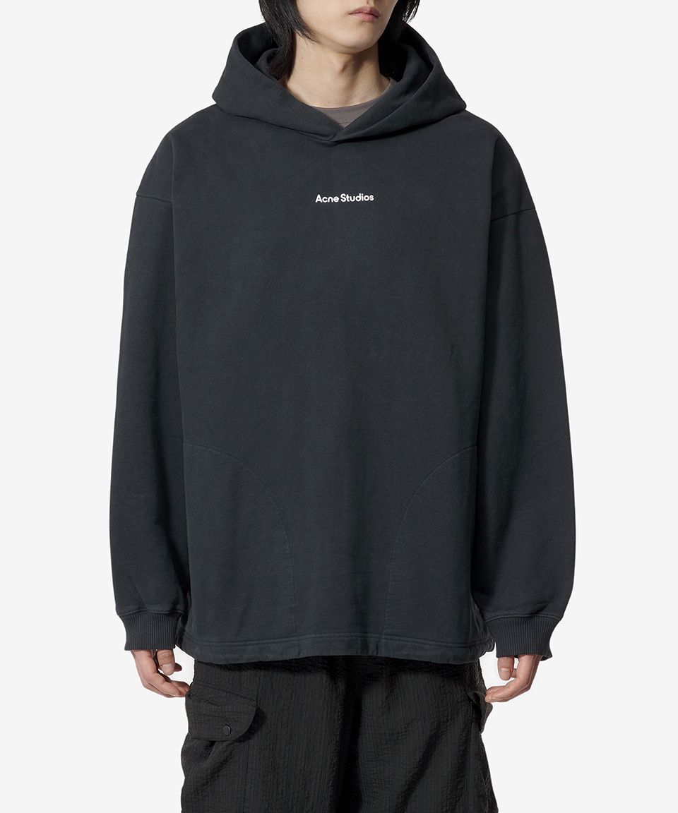 MUSINSA公式 | ACNE STUDIOS ロゴフードパーカー - ブラック / CI0170900