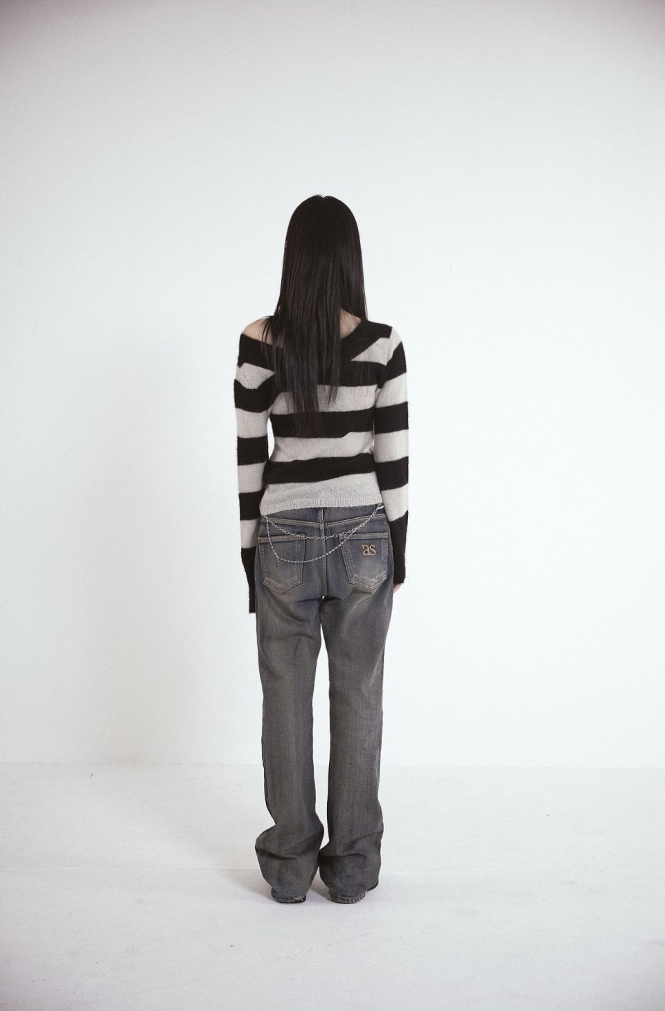ASON アズオン PONY STRIPE KNIT MUSINSA公式 | ASON PONY STRIPE KNIT / BLACK