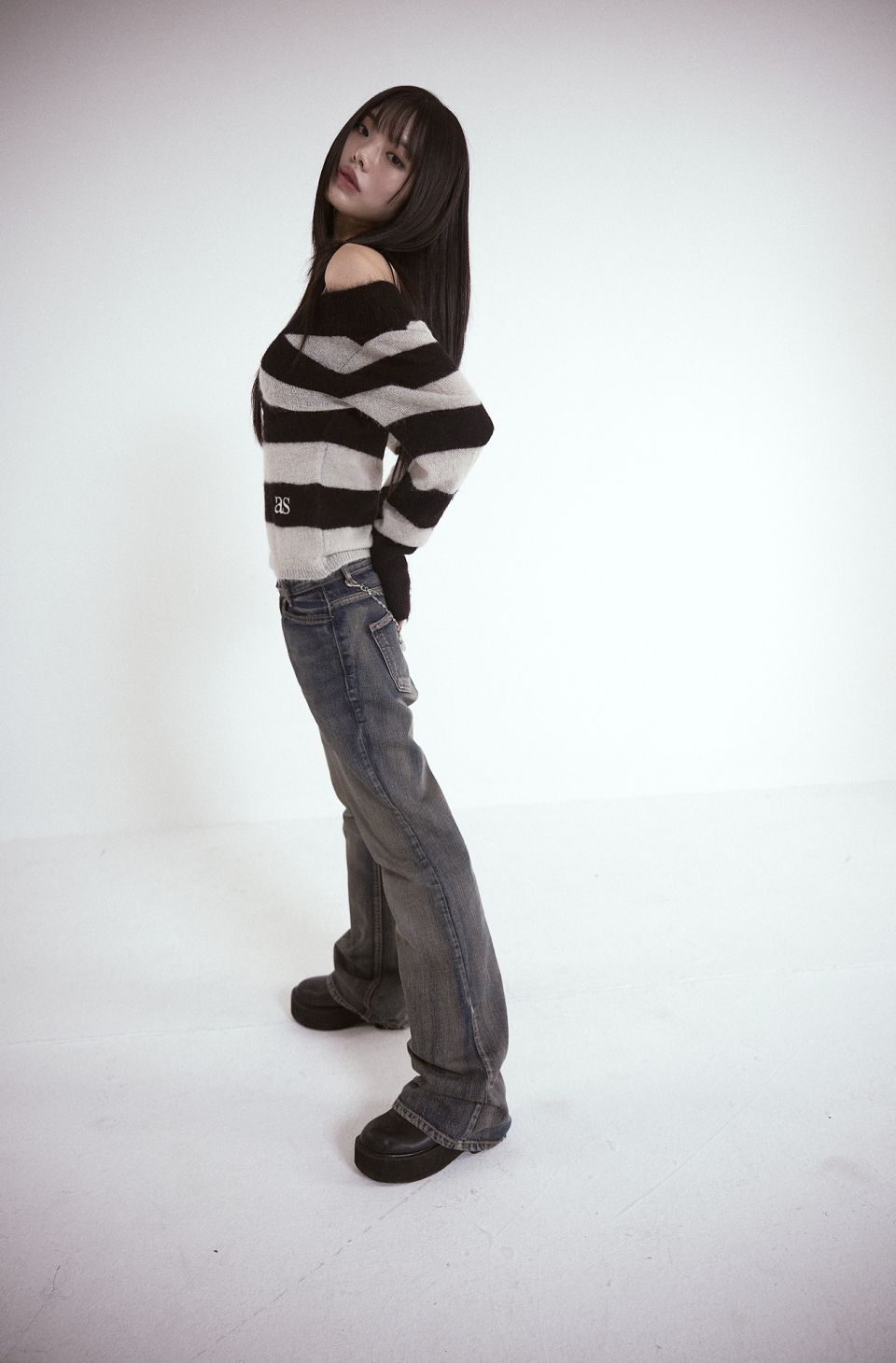 ASON アズオン PONY STRIPE KNIT MUSINSA公式 | ASON PONY STRIPE KNIT / BLACK