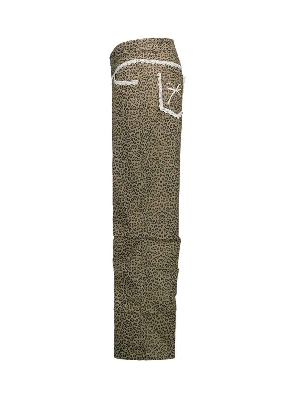 셋업이엑스이(SETUP-EXE) LEOPARD LACE PANTS / BEIGE