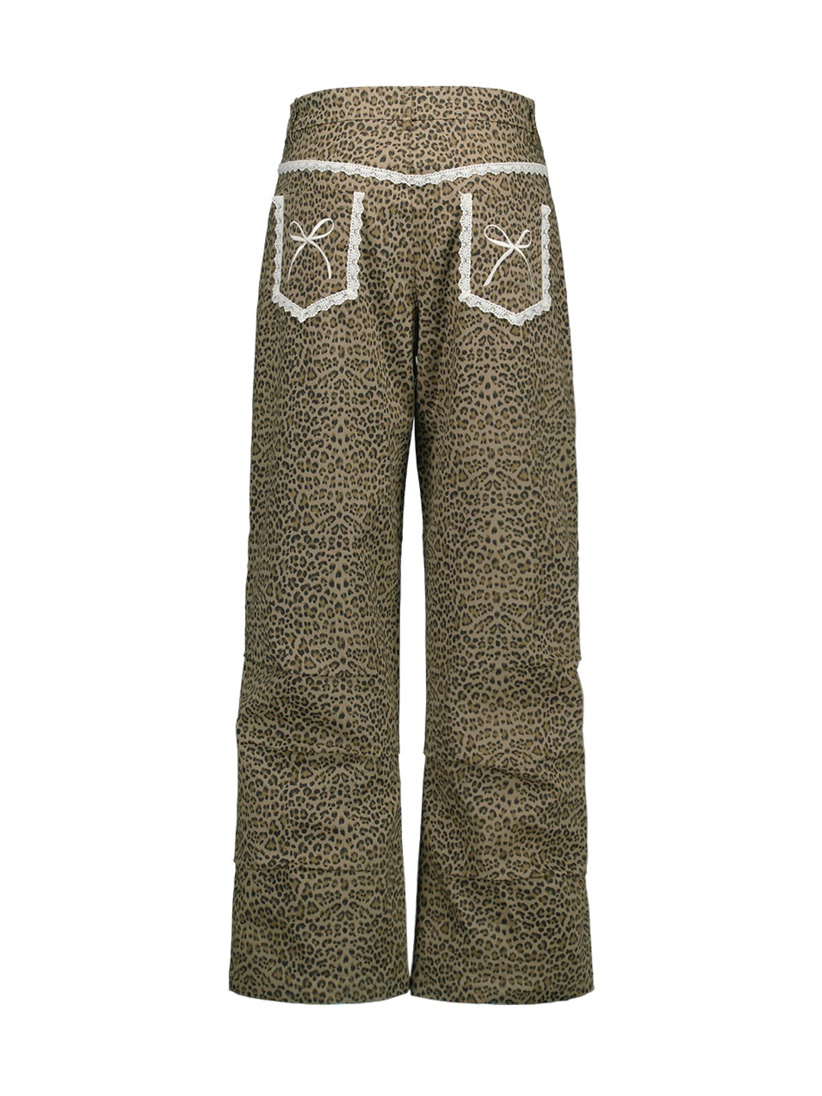 셋업이엑스이(SETUP-EXE) LEOPARD LACE PANTS / BEIGE