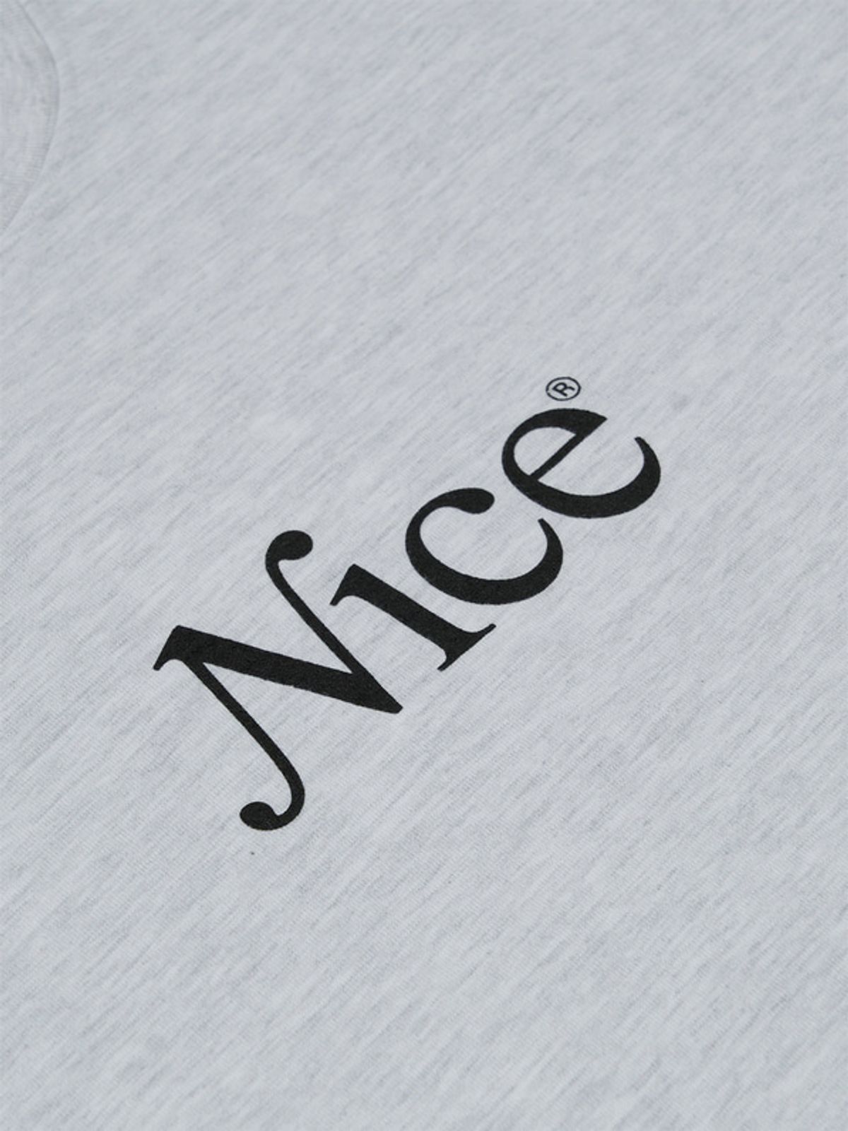 나이스웨더(NICEWEATHER) 시그니처 티셔츠 (화이트 멜란지)