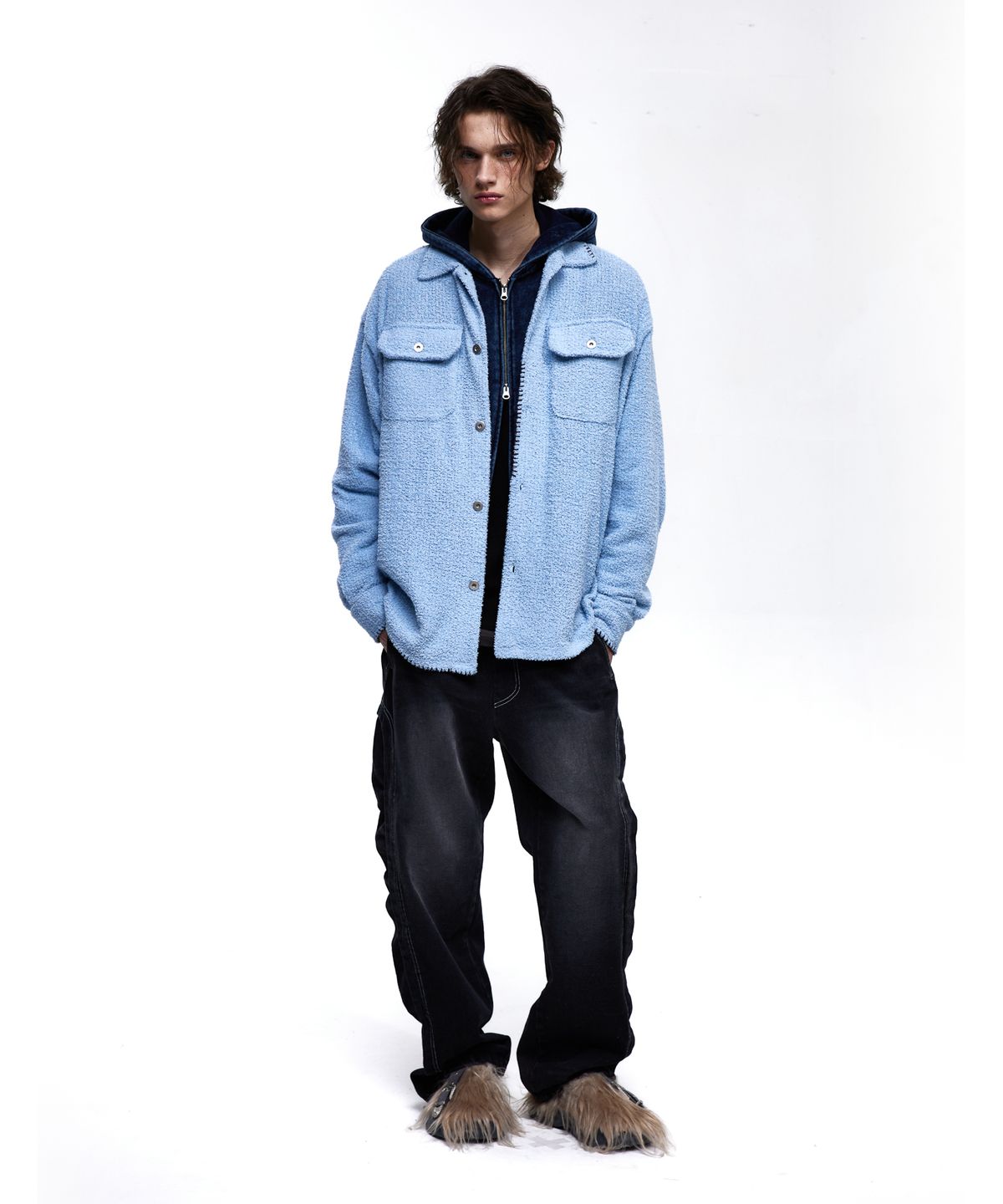 알에스에스씨(RSSC) STITCHED TERRY SHIRT - BLUE