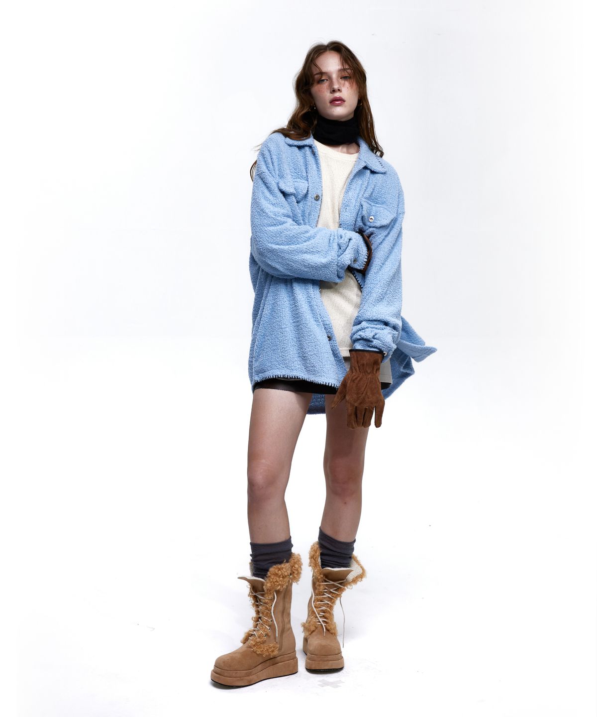 알에스에스씨(RSSC) STITCHED TERRY SHIRT - BLUE