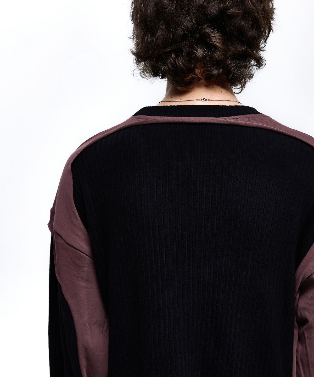 알에스에스씨(RSSC) CUT OFF KNIT FULLOVER - BLACK