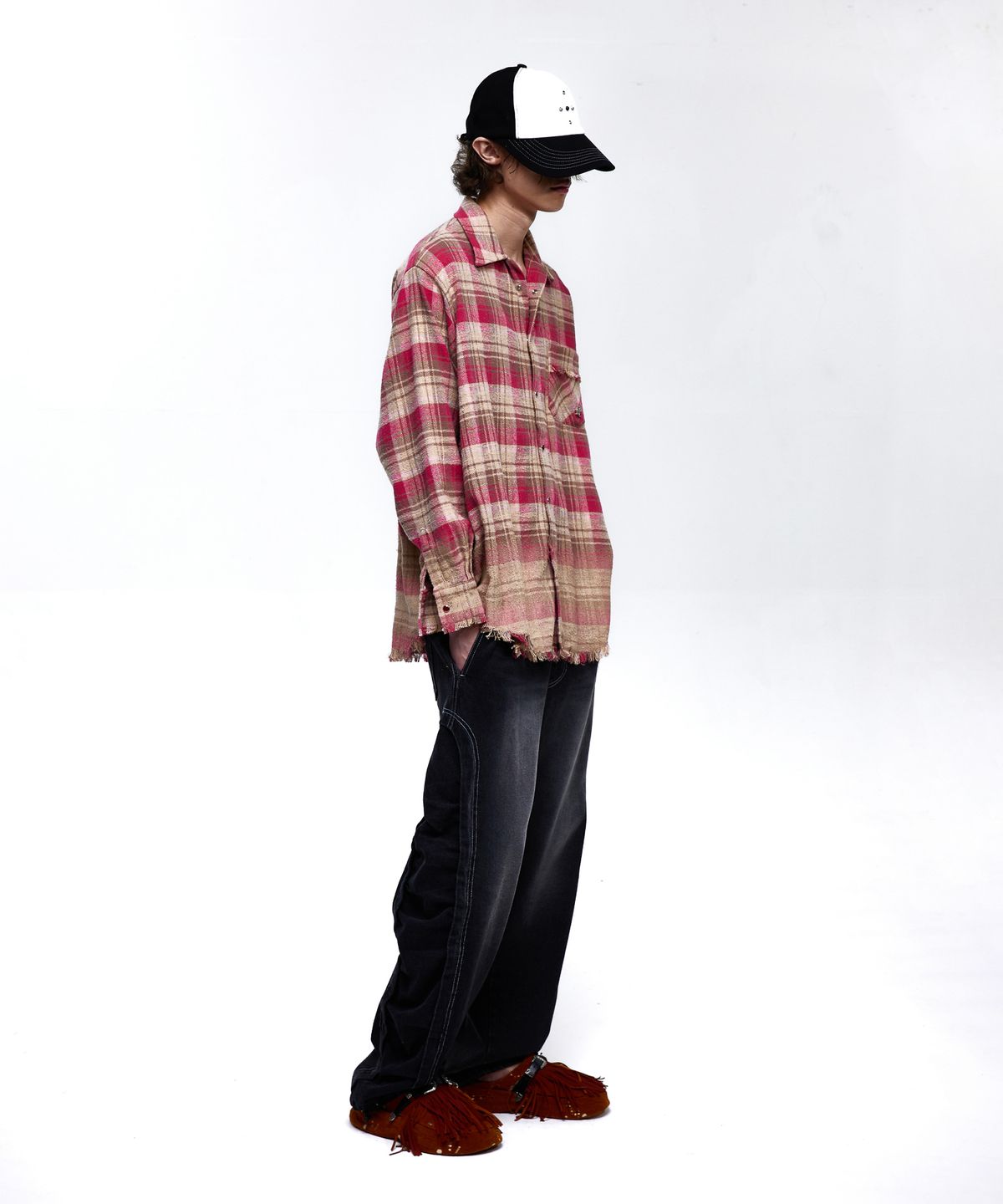알에스에스씨(RSSC) WRINKLE MIXED CAT WASHING DENIM PANTS - BLACK