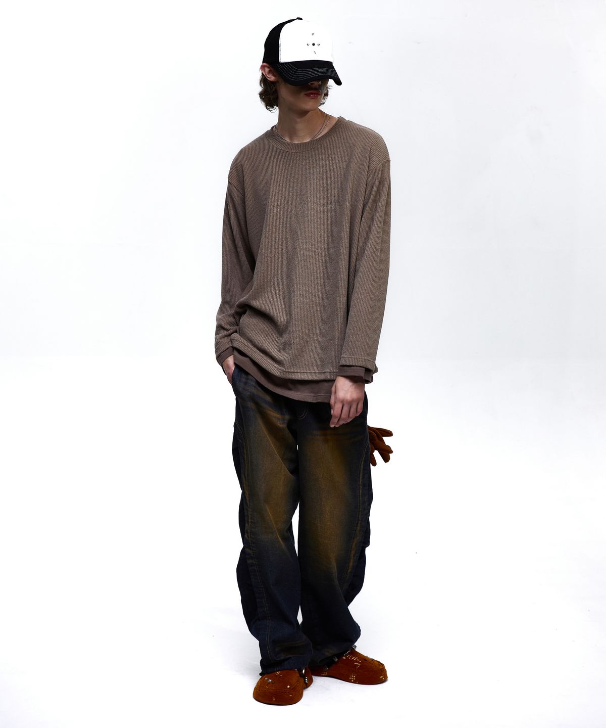 알에스에스씨(RSSC) WRINKLE MIXED CAT WASHING DENIM PANTS - DENIM