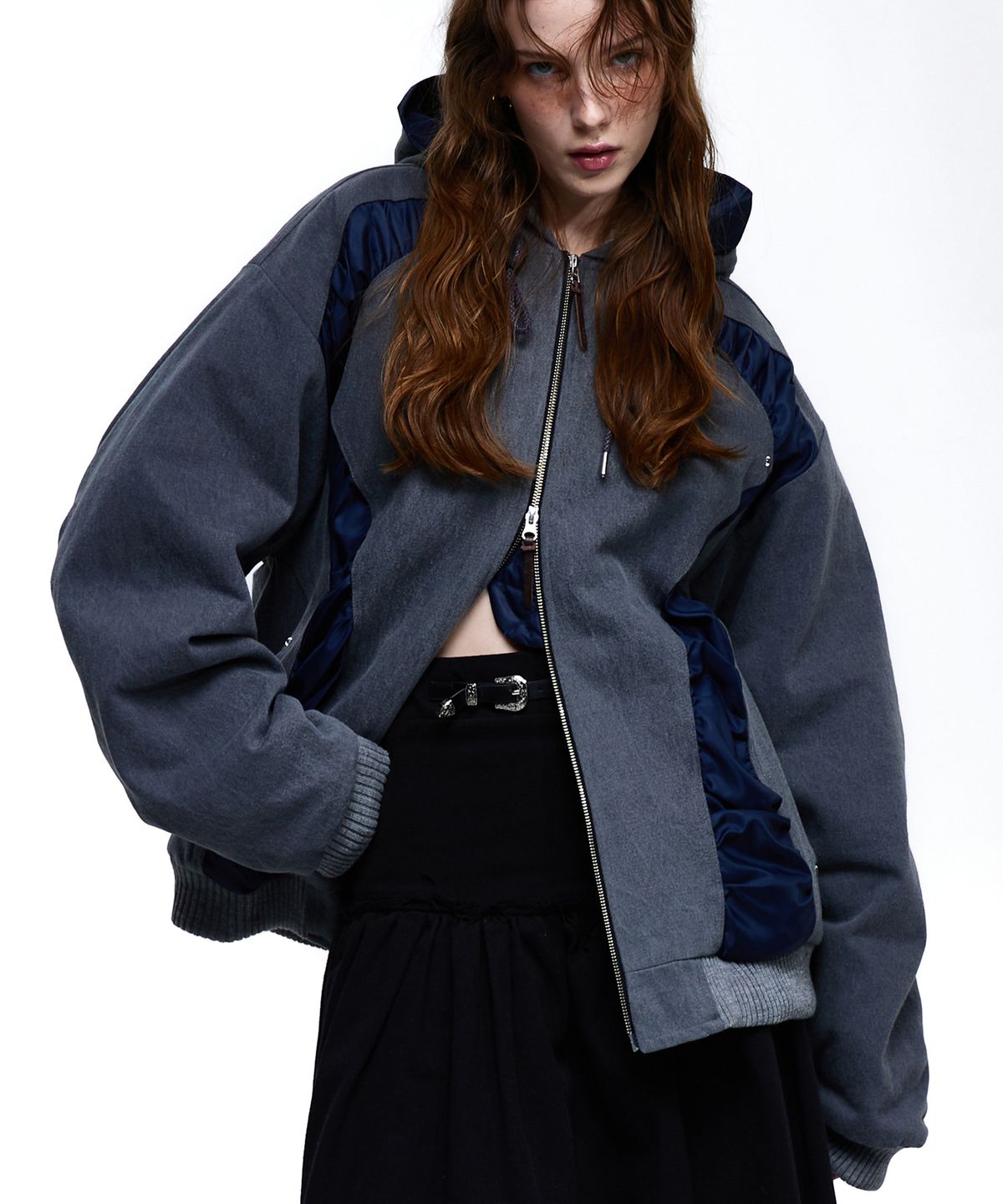 알에스에스씨(RSSC) DENIM MA-1 HOOD JUMPER - GRAY