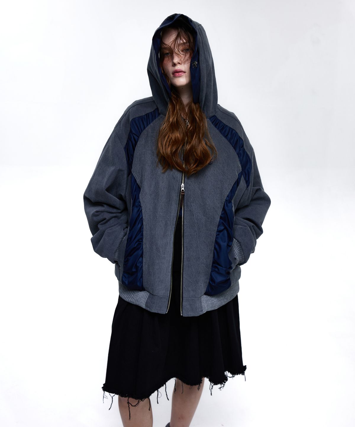 알에스에스씨(RSSC) DENIM MA-1 HOOD JUMPER - GRAY