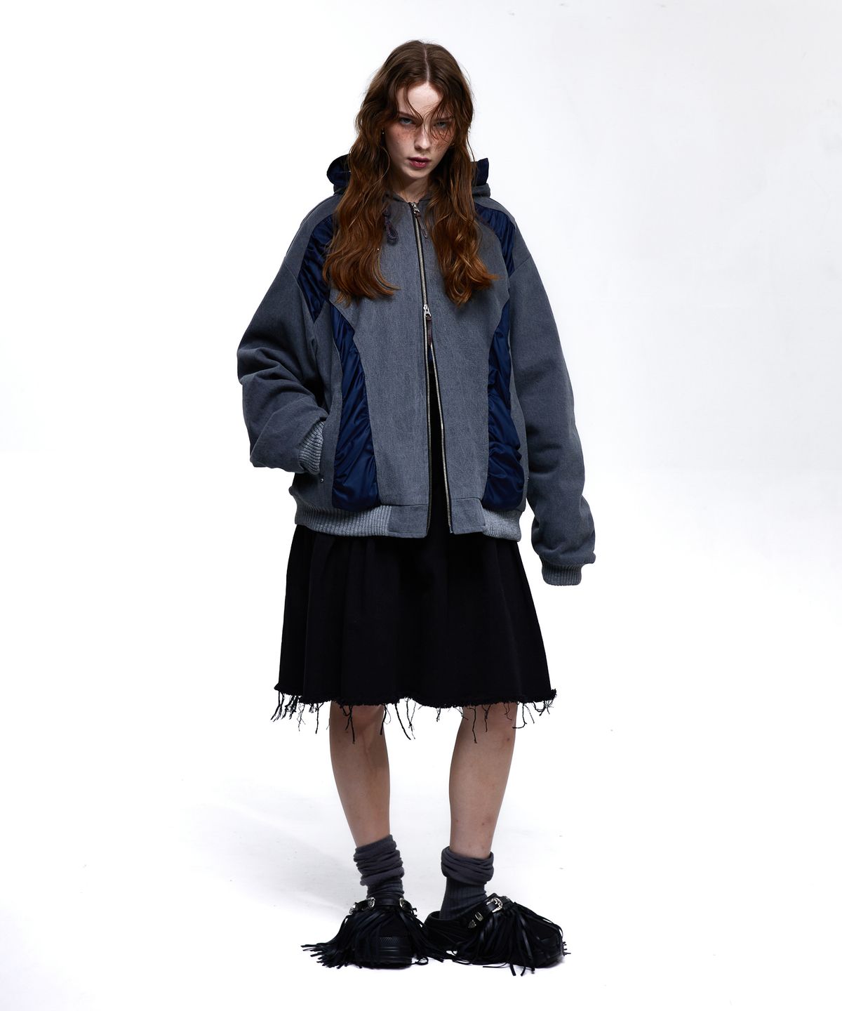 알에스에스씨(RSSC) DENIM MA-1 HOOD JUMPER - GRAY