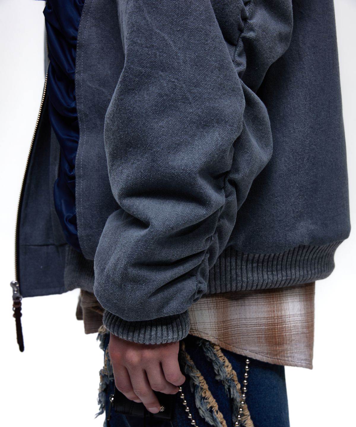 알에스에스씨(RSSC) DENIM MA-1 HOOD JUMPER - GRAY
