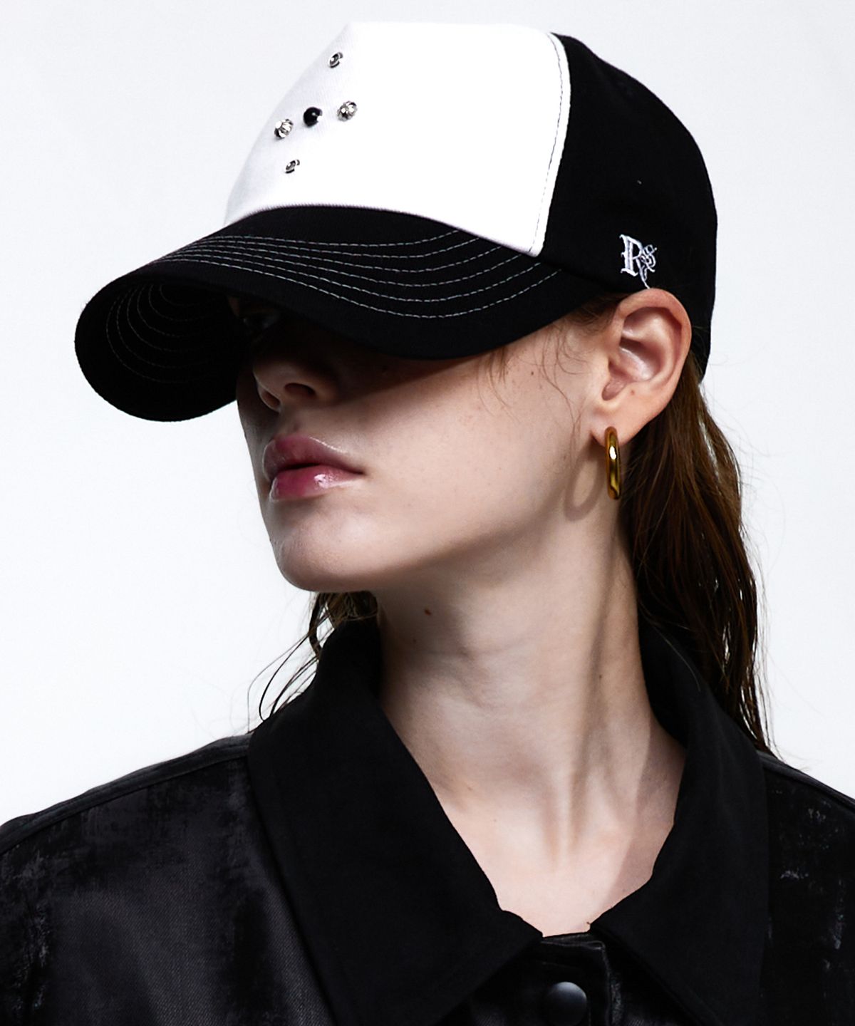 알에스에스씨(RSSC) WESTERN RIVET BALL CAP - WHITE/BLACK