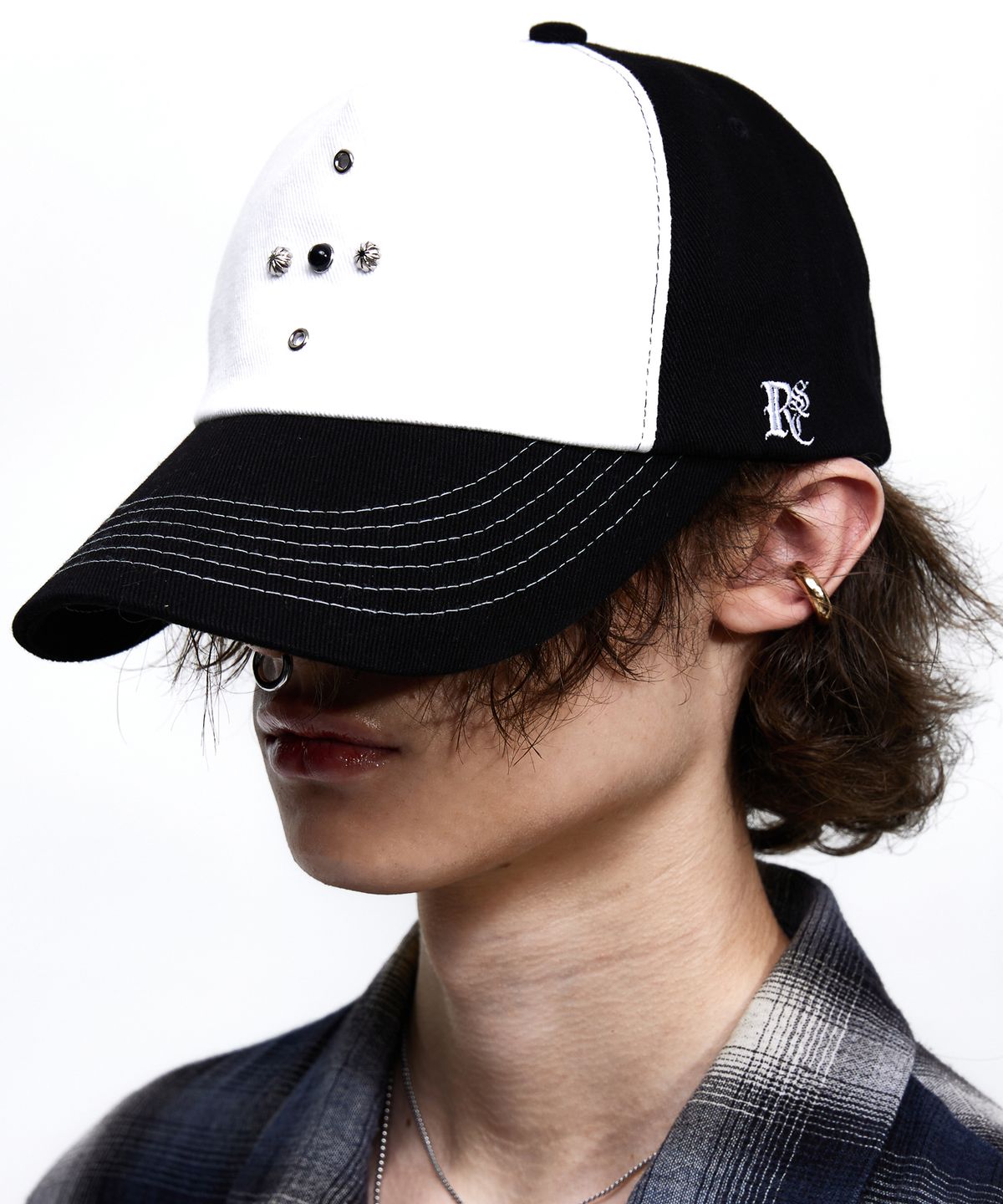 알에스에스씨(RSSC) WESTERN RIVET BALL CAP - WHITE/BLACK