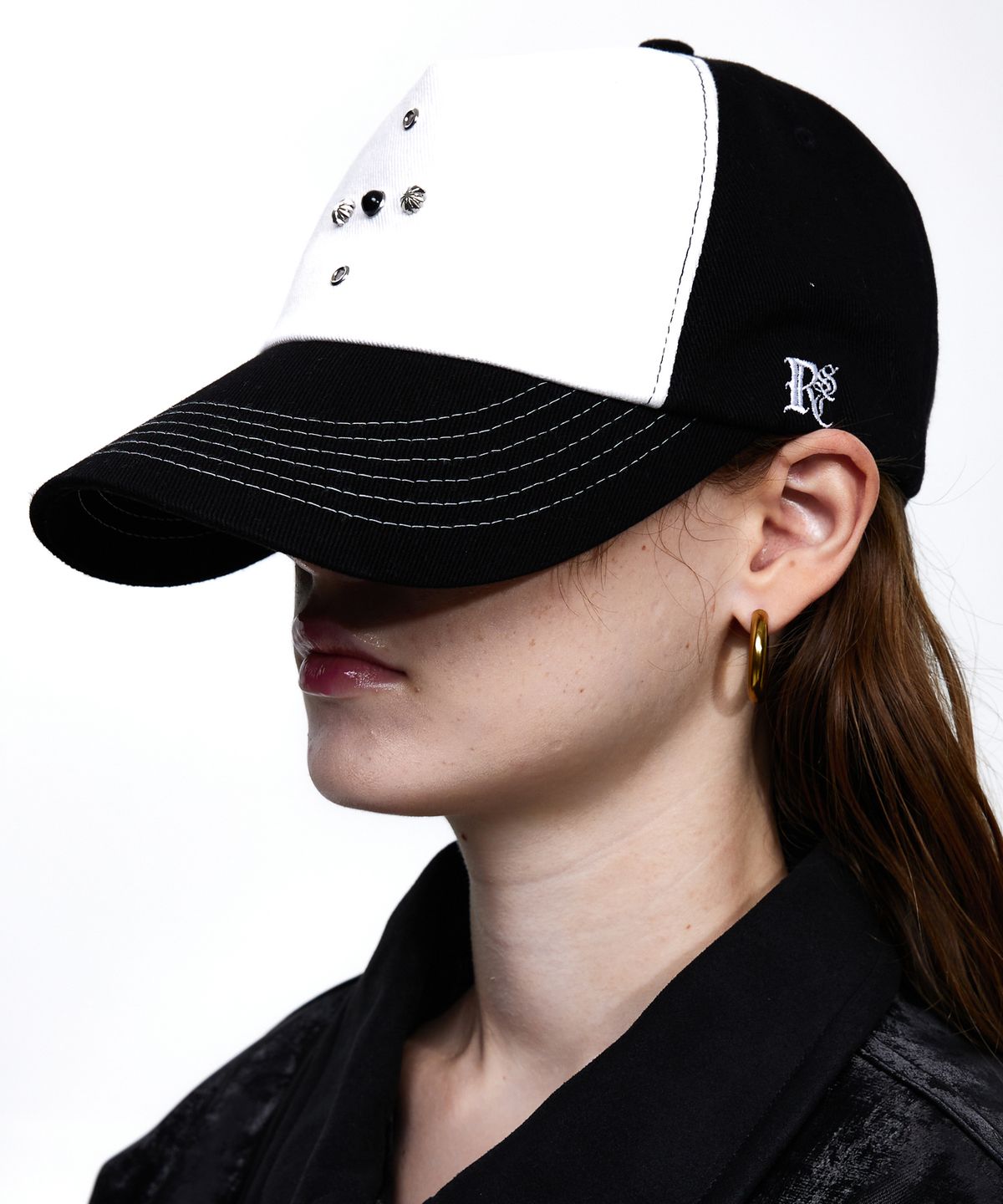 알에스에스씨(RSSC) WESTERN RIVET BALL CAP - WHITE/BLACK