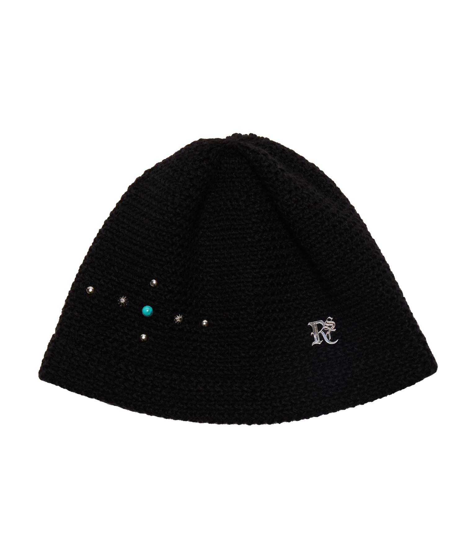 MUSINSA | RSSC RIVET KNIT BEANIE - BLACK