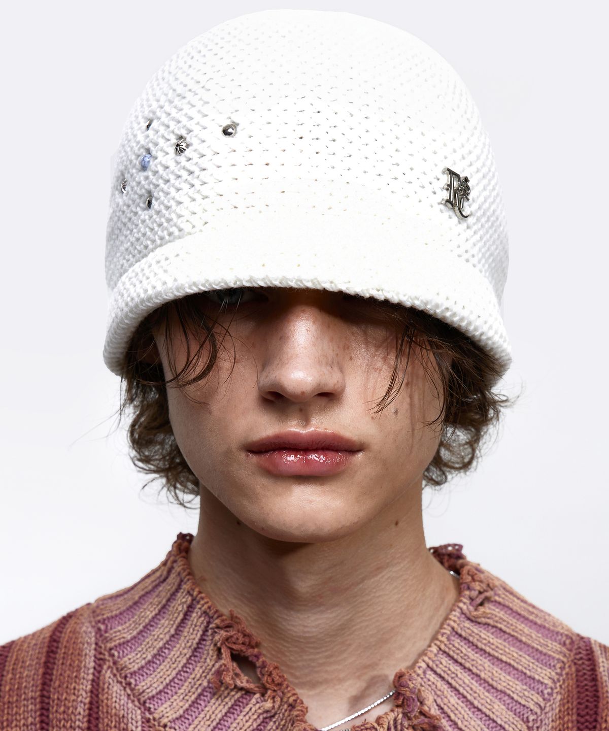 알에스에스씨(RSSC) RIVET KNIT BEANIE - WHITE