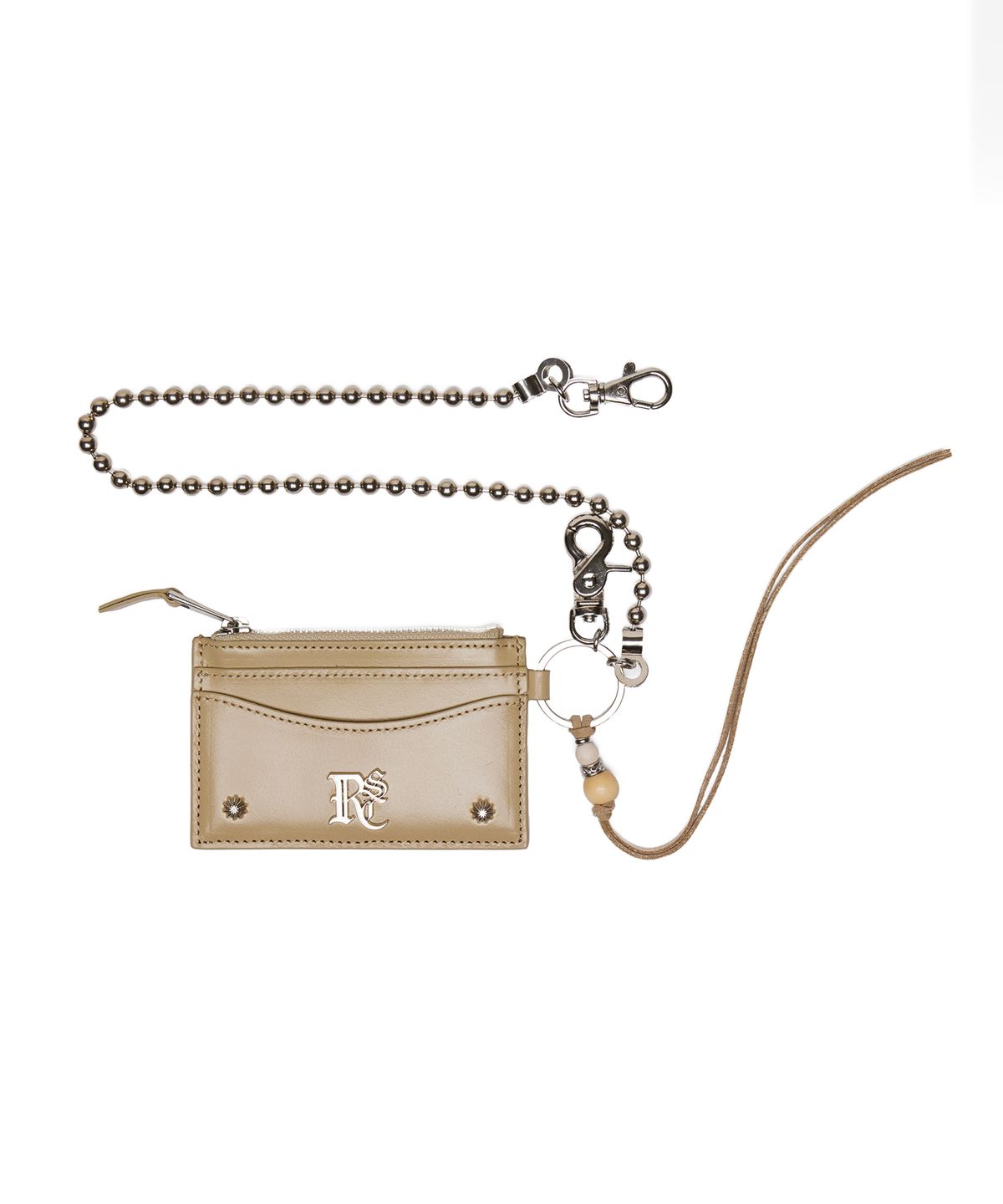 알에스에스씨(RSSC) RIVET KEYCHAIN CARD HOLDER - BEIGE