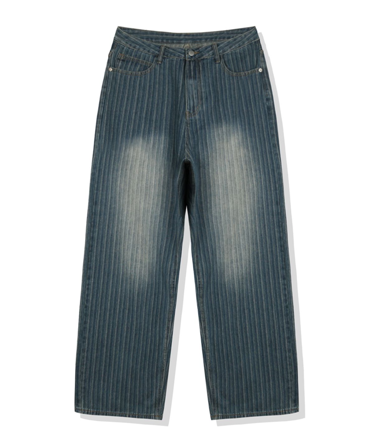 베이직라벨(BASIC LABEL) Norb wide striped washed denim pants 2 Color [BLBD_4029]