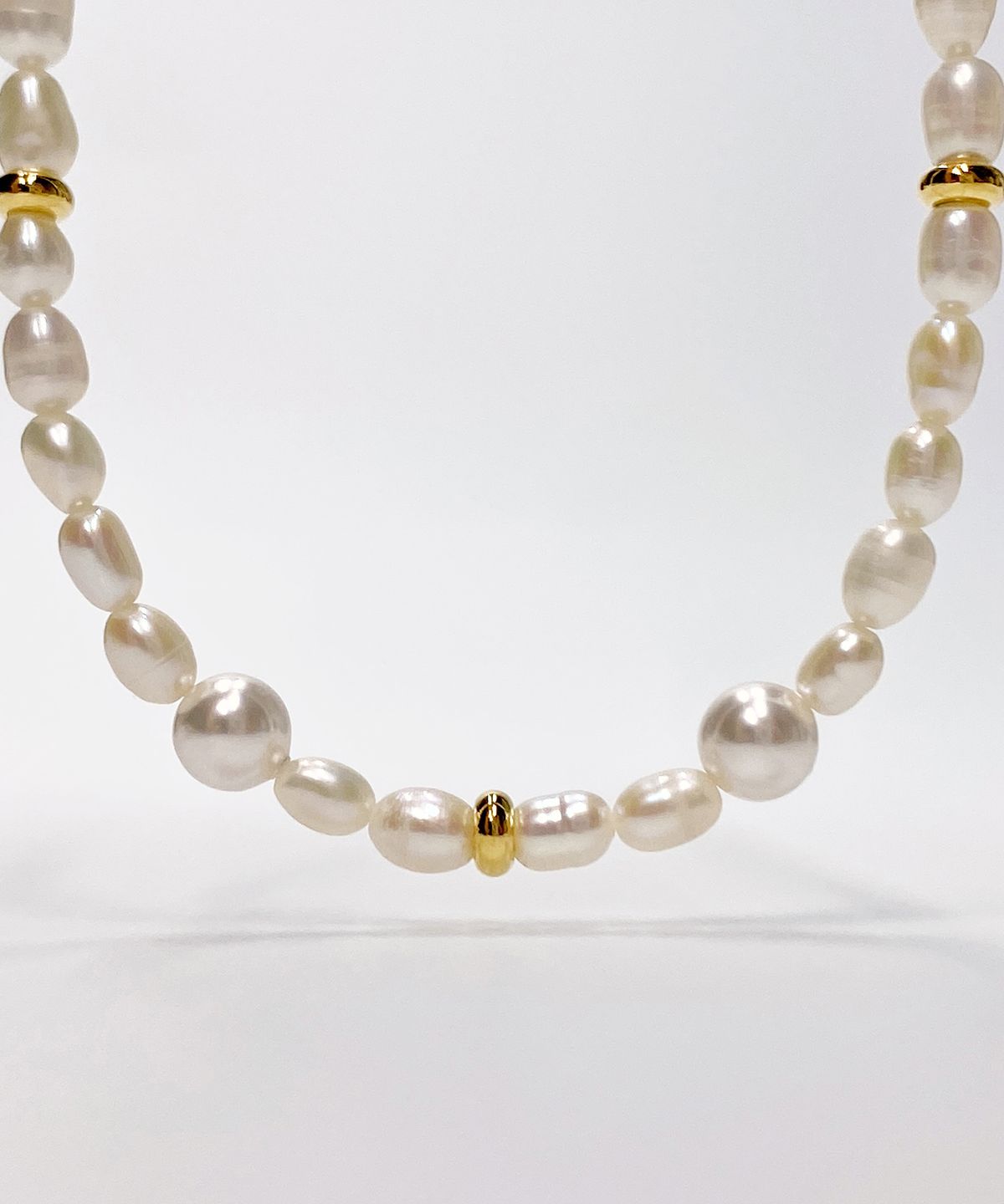 쿠도스(KUDOS) Freshwater Pearl + Crystal Pearl Necklace