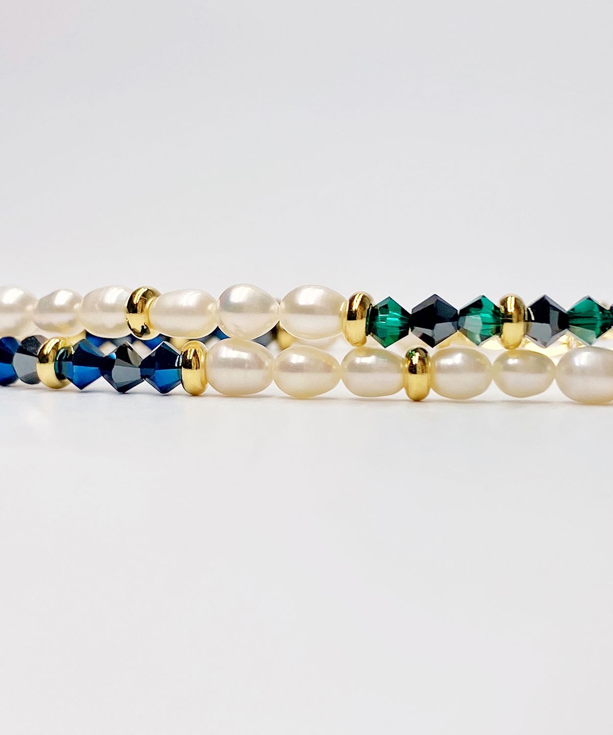 쿠도스(KUDOS) Freshwater Pearl + Crystal Bead Necklace