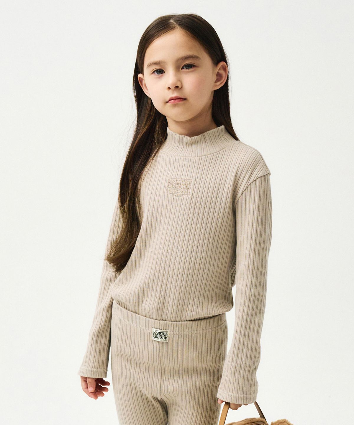 마리떼 키즈(MARITHÉ KIDS) ENFANT HALF NECK LONG SLEEVE beige
