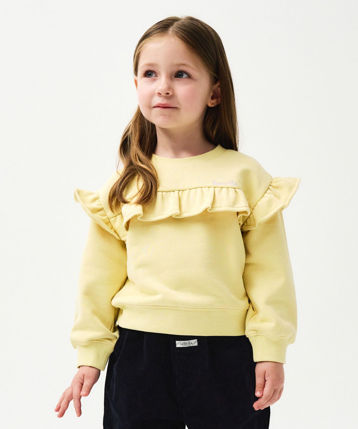 마리떼 키즈(MARITHÉ KIDS) ENFANT W FRILL SWEATSHIRT yellow