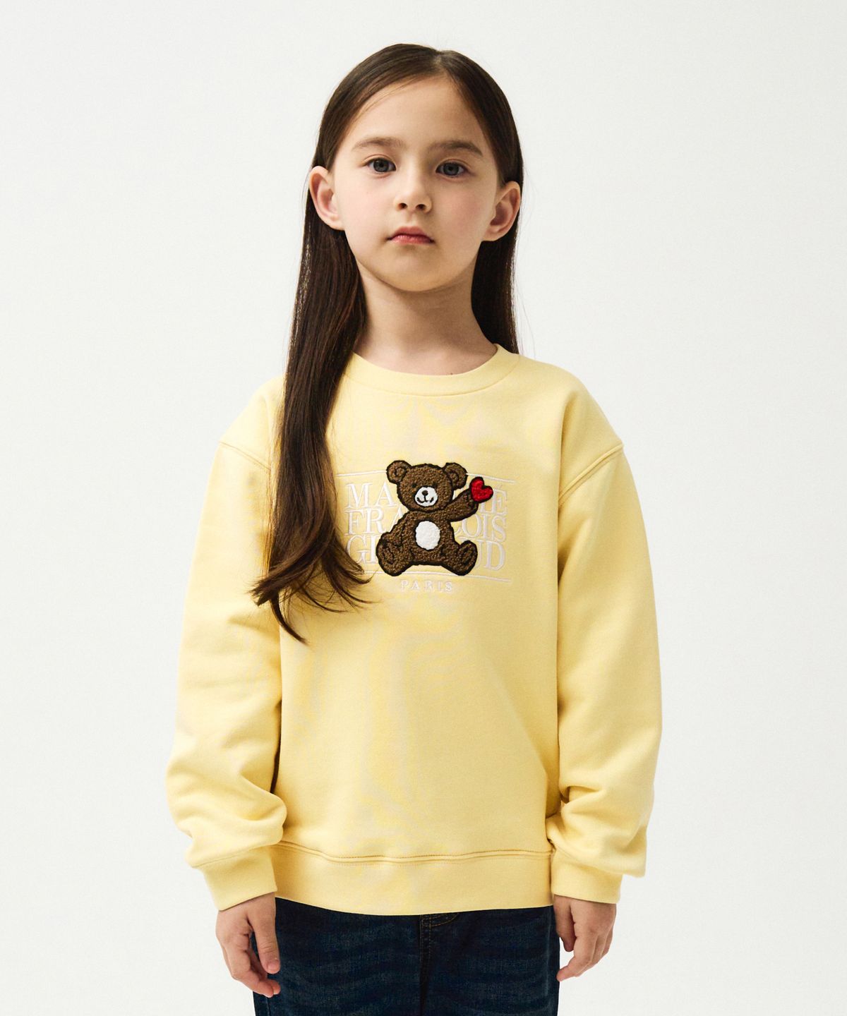 마리떼 키즈(MARITHÉ KIDS) KIDS BEAR CLASSIC LOGO SWEATSHIRT light yellow