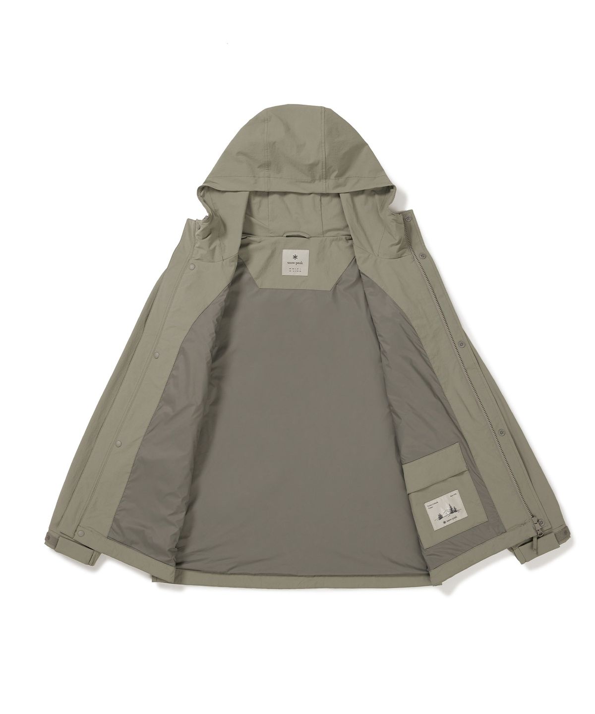 스노우피크 어패럴(SNOWPEAK APPAREL) 루트 유틸리티 바람막이 (S24FMRWB66) Khaki Gray