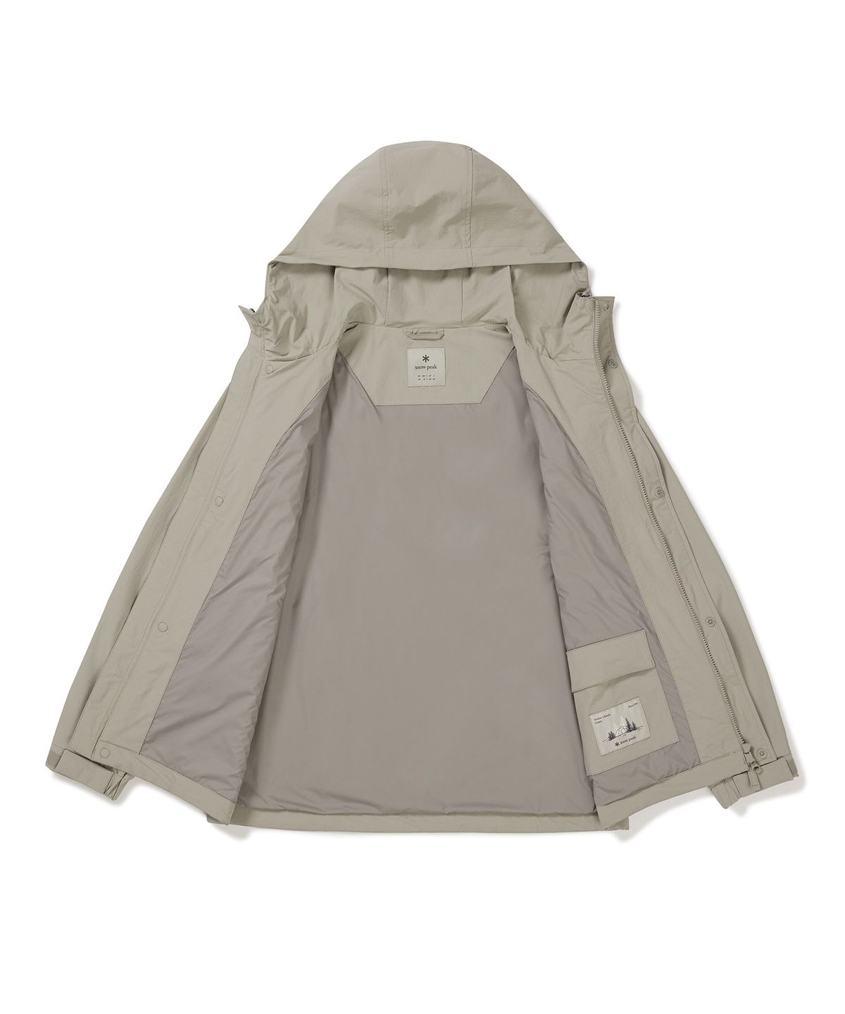 스노우피크 어패럴(SNOWPEAK APPAREL) 루트 유틸리티 바람막이 (S24FMRWB66) Beige Gray