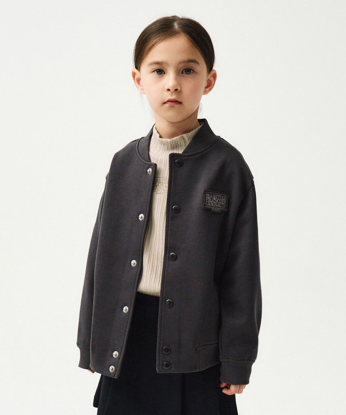 마리떼 키즈(MARITHÉ KIDS) ENFANT JERSEY BOMBER JACKET charcoal