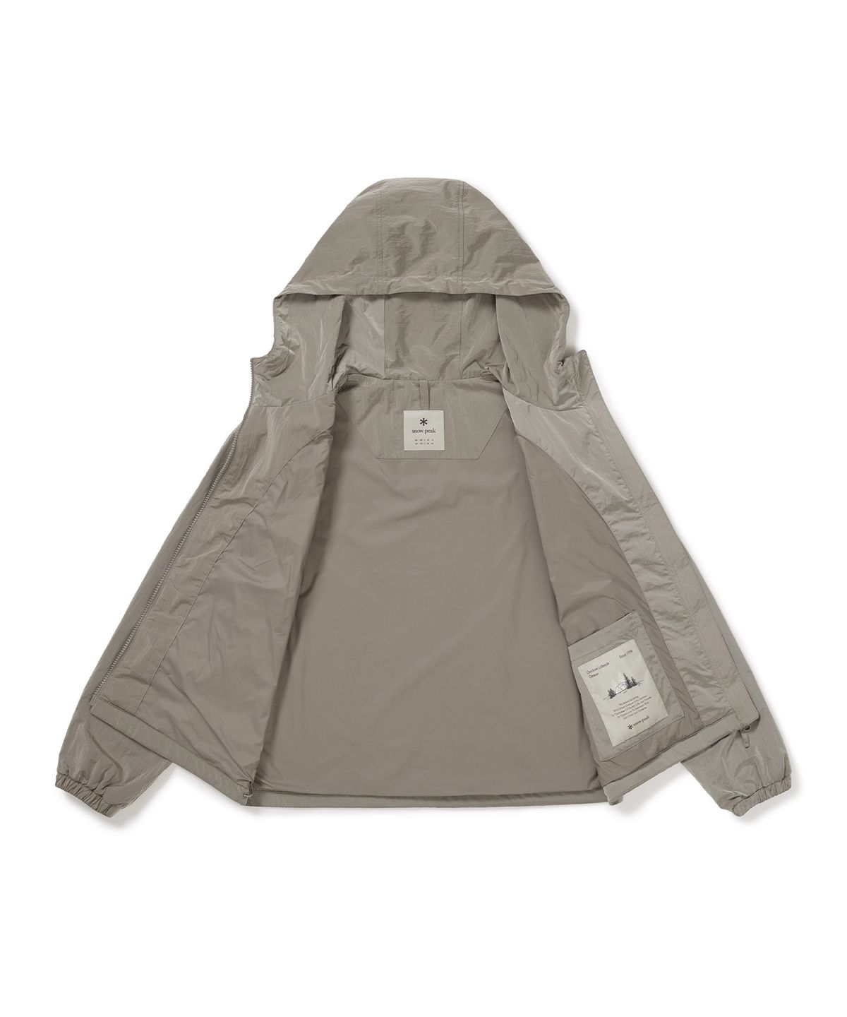 스노우피크 어패럴(SNOWPEAK APPAREL) 브라이트 여성 후드 바람막이 (S24FWFWB71) Tan Gray