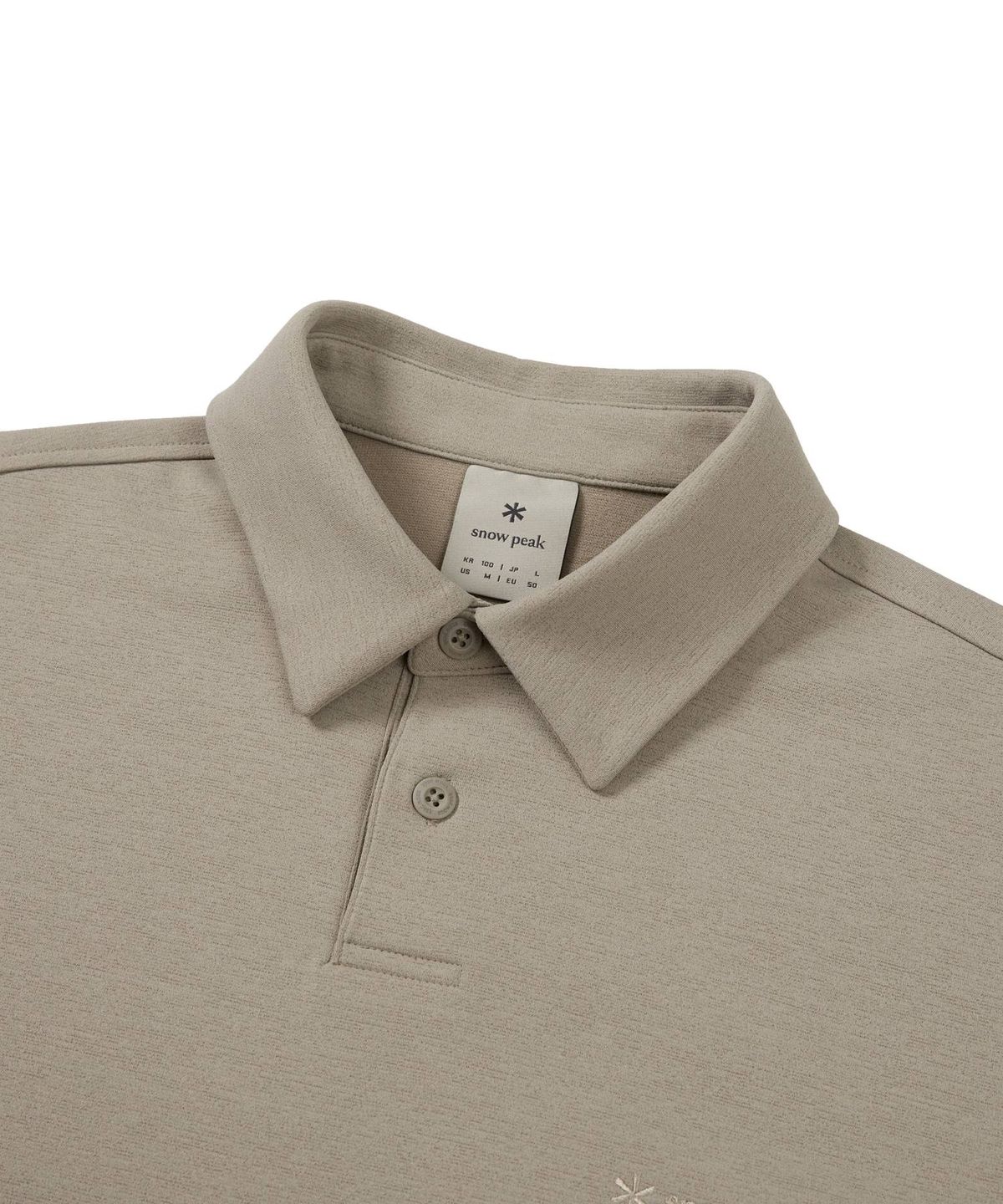 스노우피크 어패럴(SNOWPEAK APPAREL) 폴로 긴팔 티셔츠 (S24FMTPS10) Beige Gray