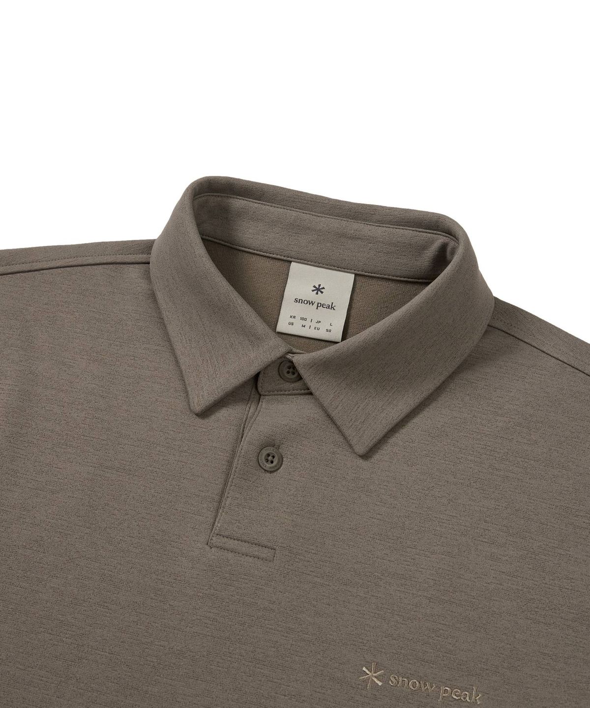 스노우피크 어패럴(SNOWPEAK APPAREL) 폴로 긴팔 티셔츠 (S24FMTPS10) Dark Khaki