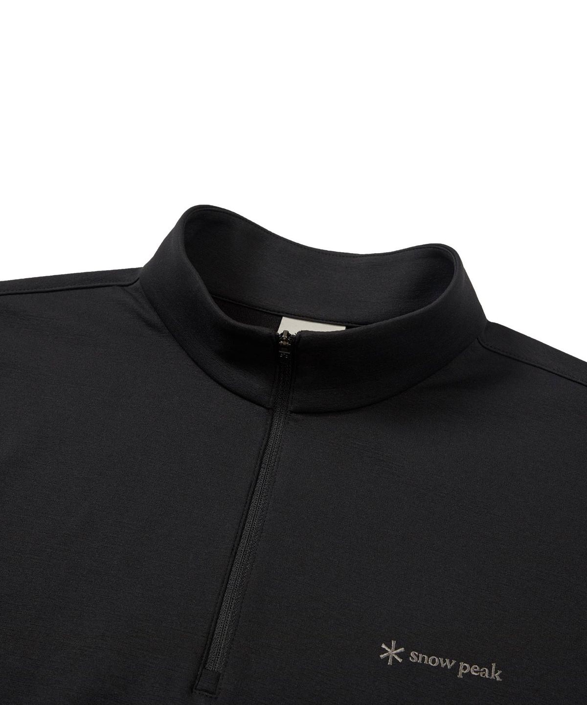 스노우피크 어패럴(SNOWPEAK APPAREL) 반집업 긴팔 티셔츠 (S24FMTZT10) Black